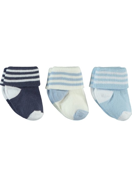 Baby Erkek Bebek 3'lü Çorap Set 0-6 Ay Lacivert