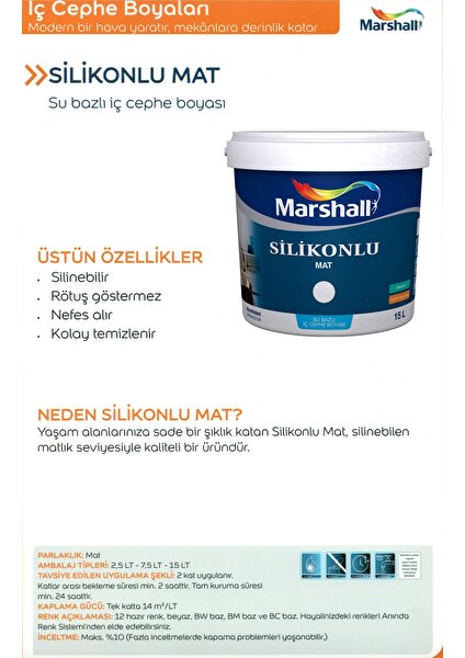 Silikonlu Mat Su Bazlı Iç Duvar Boyası 2.5 Lt / 3.75 kg  Erguvan