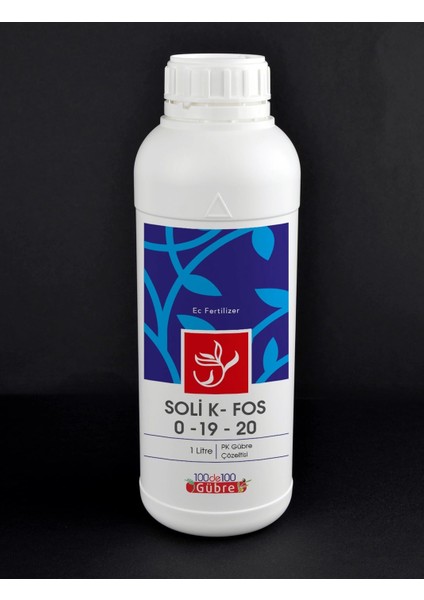 Sıvı Potasyum Fosfor Karışımı Gübre Soli K-FOS 0-19-20 1 Litre