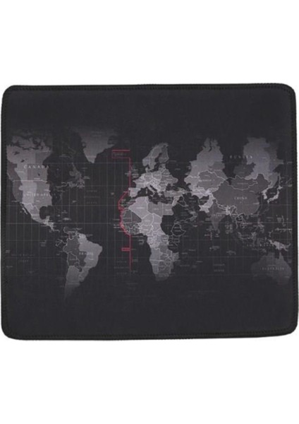 Dünya Desenli Mouse Pad 32X24 cm Kaymaz