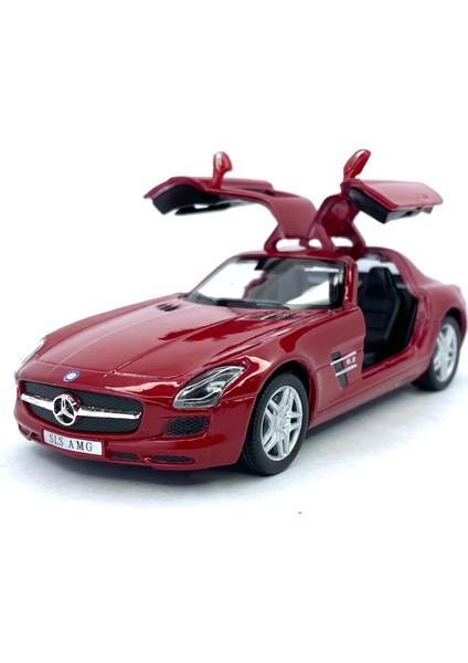 Mercedes - Benz Sls Amg - Çek Bırak 5inch. Lisanslı Model Araba, Oyuncak Araba 1:36