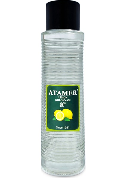 80 Derece Cam Şişe Limon Kolonyası 180 ml