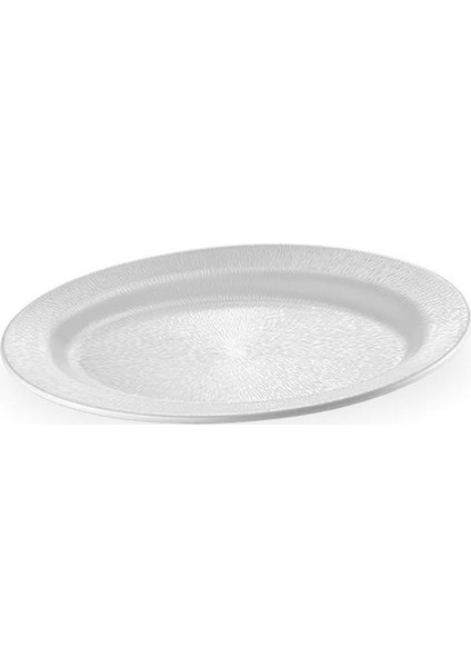 11051.CW - Nova Yağmur Efektli 2'li Oval Servis Tabağı 51x36 cm, Thermoset Melamin