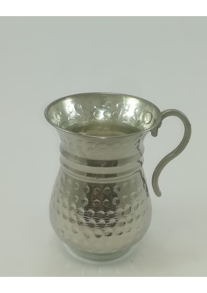Bakır Bardak Dövme Gümüş