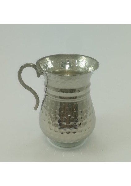 Bakır Bardak Dövme Gümüş