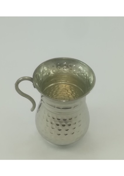 Bakır Bardak Dövme Gümüş