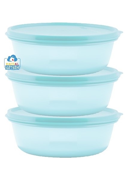 Buzdolabı Saklama Kapları 3'Lü 600 Ml (Üç Şekerpare)