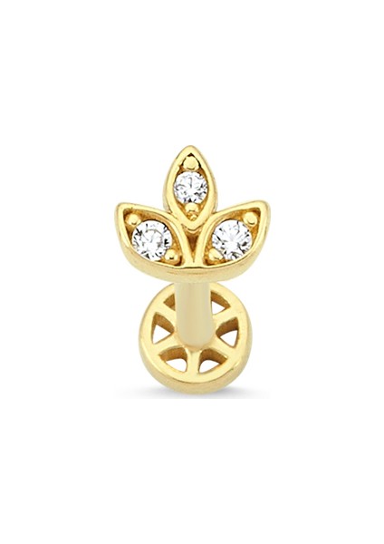 Altınsepeti Altın Lotus Tragus Küpe AS56PC