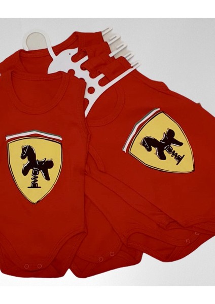 Unisex Bebek Kırmızı Sallanan At Atlet Body modelleri