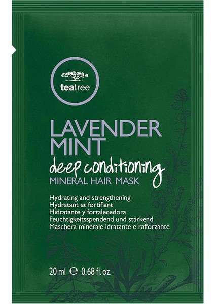 Tea Tree Lavanta-Nane Bakım Mineralli Saç Maskesi 20 ml