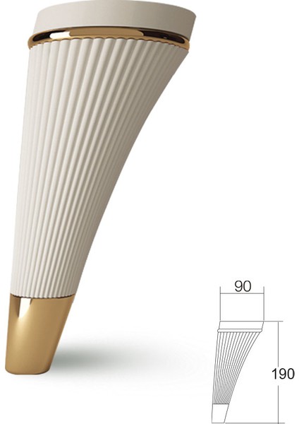 Sementa Berjer, Koltuk, Kanepe ve Çekyat Ayağı 19 cm 4'lü Siyah Krom