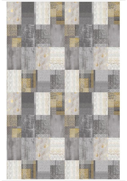 Vintage Kaymaztabanlı Yıkanabilir Halı Kilim Yolluk Dijital Baskı Gri fiyatları