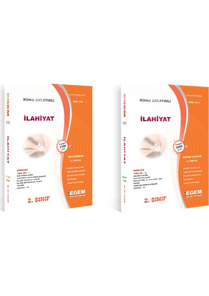 2. Sınıf İlahiyat Set (Güz-Bahar Dönemi) (Iki Dönem Biden)