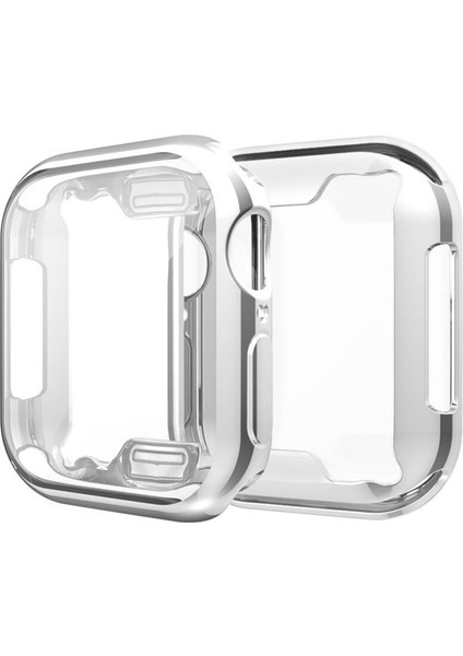 Apple Watch Uyumlu Seri 6 40 mm Shine Serisi Kılıf Gümüş fiyatları