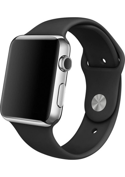 Apple Watch Uyumlu Se 44 mm Silikon Kordon Kayış Siyah