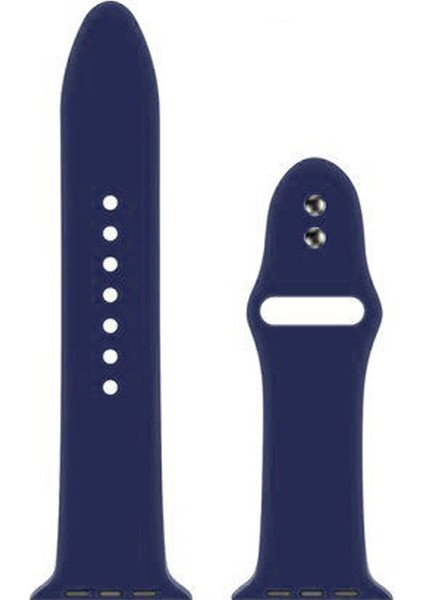 Apple Watch Uyumlu Se 44 mm Silikon Kordon Kayış Lacivert fiyatları