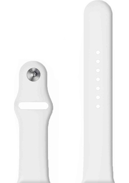 Apple Watch Uyumlu Seri 6 40 mm Silikon Kordon Kayış Beyaz fiyatları