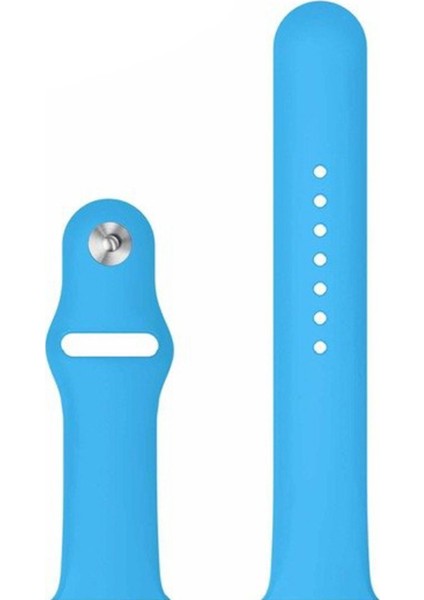Apple Watch Uyumlu Seri 6 44 mm Silikon Kordon Kayış Mavi fiyatları
