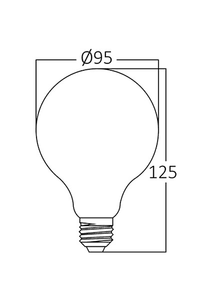 Glop Tipi Cam Soft G95 E27 7W Sarı Işık LED Ampul BA41-30720