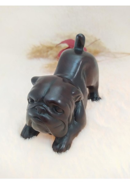 Reçine Siyah Biblo Bulldog Köpek Heykel fiyatları