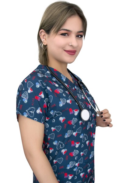 Love Kalpli Doktor Hemşire Hastane Cerrahi Tek Üst Forma fiyatları
