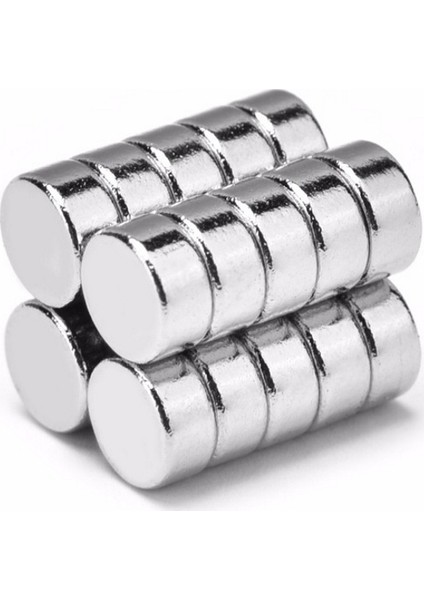 Neodyum Mıknatıs Çap 6 mm Kalınlık 3 mm 25'li Paket