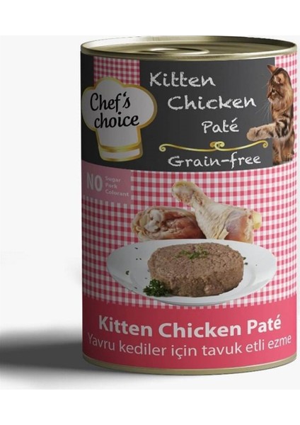 Chefs Choice Tavuklu Yavru Ezme Kedi Konservesi 400 gr 6'lı Set