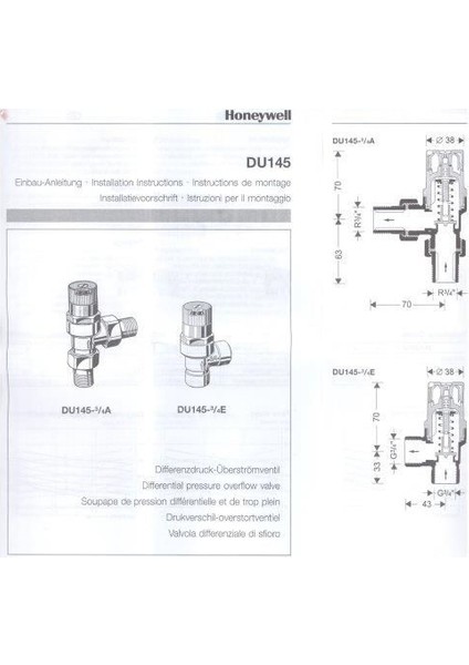 DU145 3/4e Diferansiyel Basınç Vanası- 3/4''