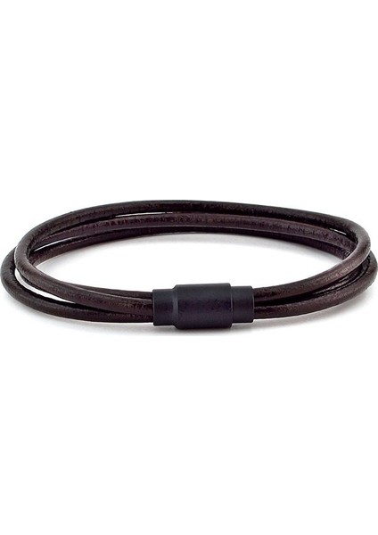 Kahverengi Deri 3 Sıra Mıknatıslı Erkek Bileklik M004F fiyatları