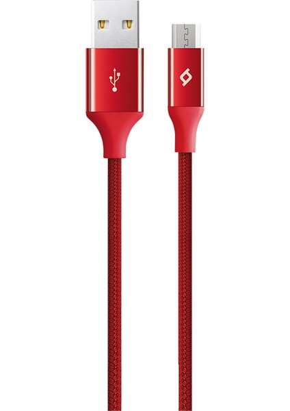 AlumiCable Micro USB Kablo Kırmızı 1.20 cm 2DK11K