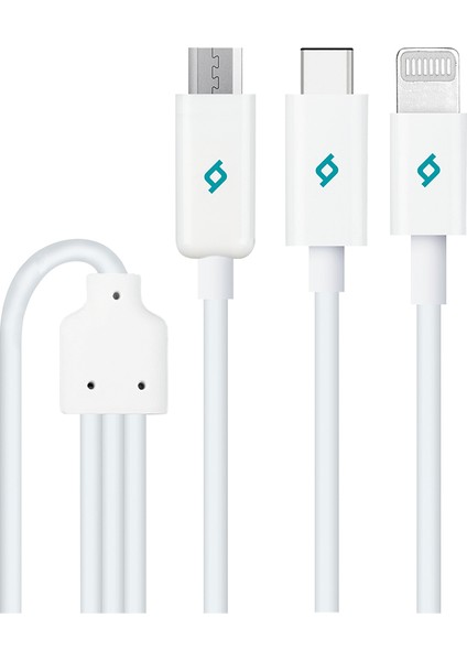 Trio Şarj Kablosu Micro USB Ligthining USB-C 2DK7521B