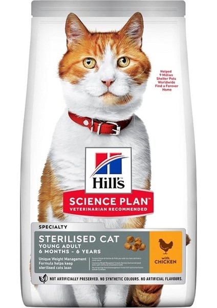 Science Plan Kısırlaştırılmış Tavuklu Kedi Maması 1,5 kg Idili