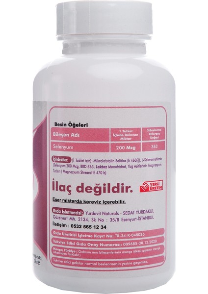 Collagen 900 Mg Tip 1-2-3 100 Tb Selenyum 200 Mcg Selenium 120 Tb Vitamin C 1000 Mg 100 Tb