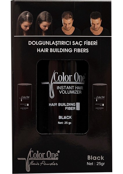 Hair Building Fibers 25 gr Dolgunlaştırıcı Saç Fiberi Siyah