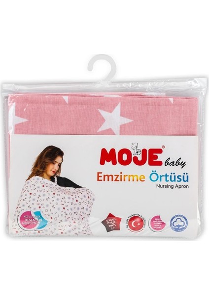 Emzirme Örtüsü Pembe-Yıldızlı