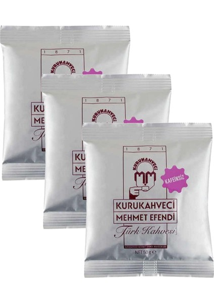 Mehmet Efendi Kafeinsiz Türk Kahvesi 50 gr x 3