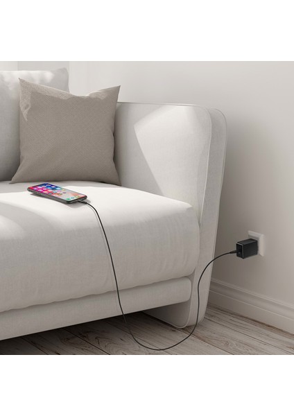 Usb-C To Lightning Mfı 1m Black Kablo