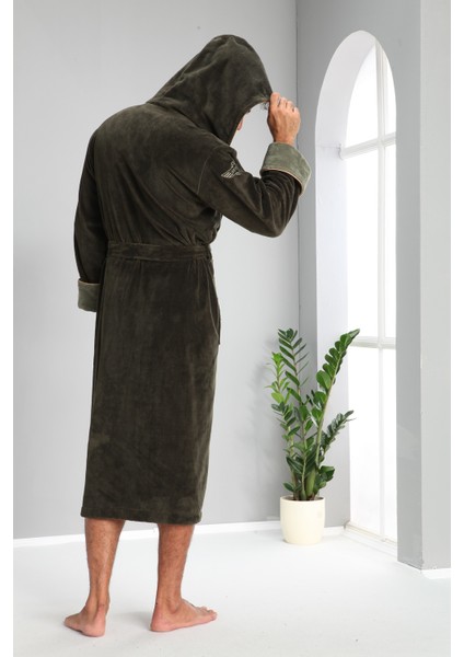 Haki Sniper Airforce Kapüşonlu Bambu Cotton Erkek Bornozu fiyatları