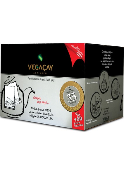 Vega Altındem Çay Demlik Poşet Çay 30 gr x 200 6 kg