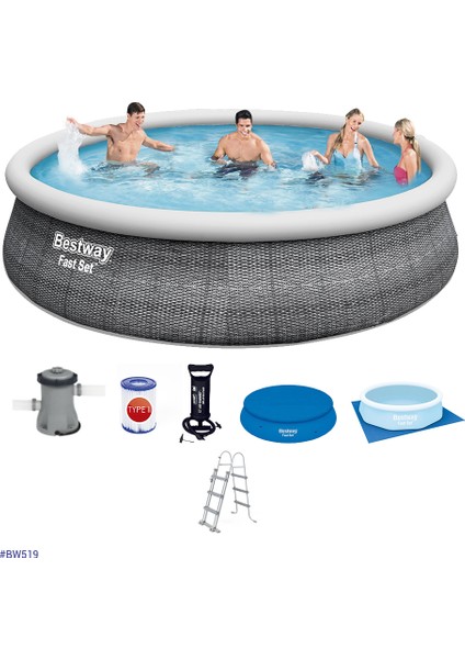 Büyük Şişme Havuz Seti 457X107CM Bw 519