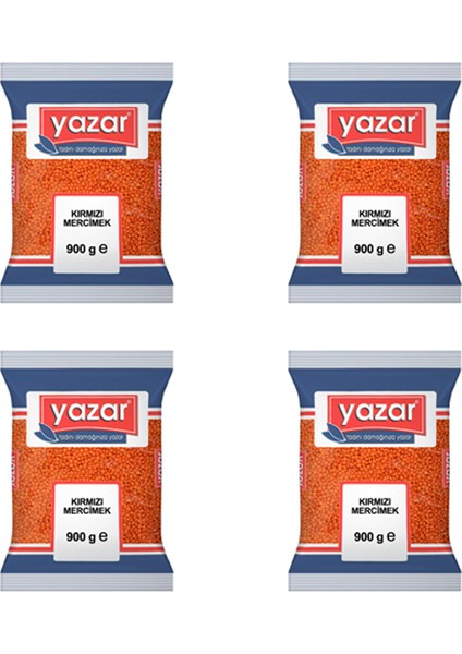 Kırmızı Mercimek 900 gr x 4'lü