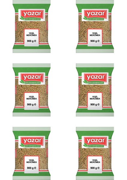 Yeşil Mercimek 900 gr x 6'lı