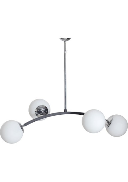 Vidi4 Lü Siyah-Krom Metal Gövde Beyaz Camlı Tasarım Lüx Avize fiyatları