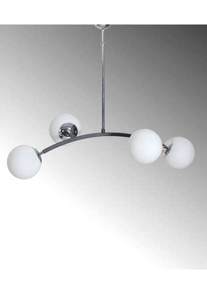 Vidi4 Lü Siyah-Krom Metal Gövde Beyaz Camlı Tasarım Lüx Avize indirimleri