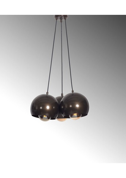 Luna 3 Lü Eskitme Metal Gövde Tasarım Lüx Sarkıt Avize modelleri