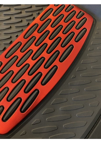 2009 Model Ford Fusion Için 3D Havuzlu Tip Universal Paspas - Kırmızı Kromajlı