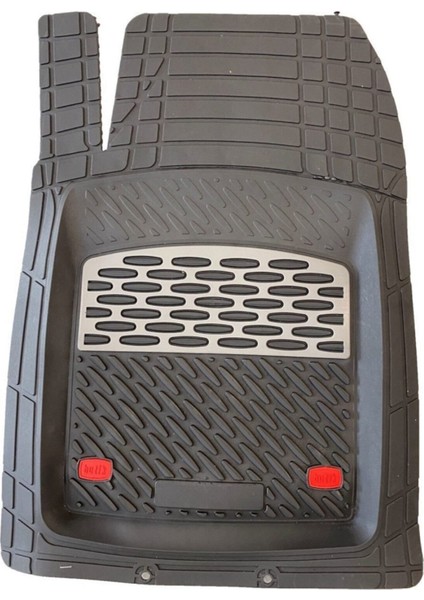 2011 Model Kia Venga Için 3D Havuzlu Tip Universal Paspas - Gri Kromajlı