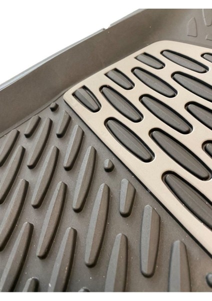2011 Model Kia Venga Için 3D Havuzlu Tip Universal Paspas - Gri Kromajlı