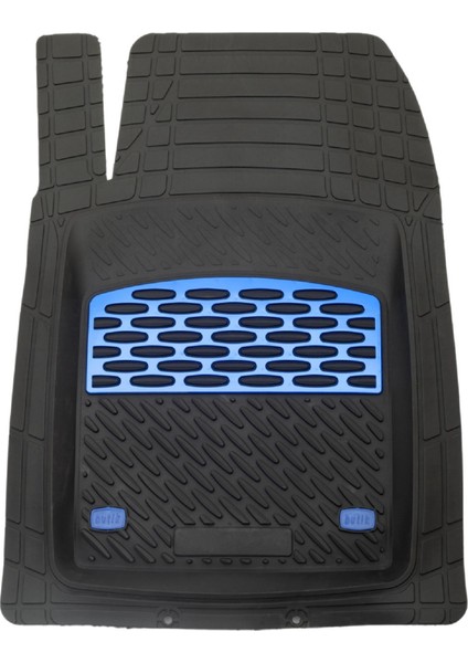 2004 Model Jeep Wrangler Için 3D Havuzlu Tip Universal Paspas - Mavi Kromajlı