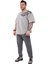 Gri Oversize Antrenman Tişörtü Rag Top Big Sam 3241 2